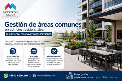 Gestión de áreas comunes en edificios residenciales: reglamento, reservas y mantenimiento